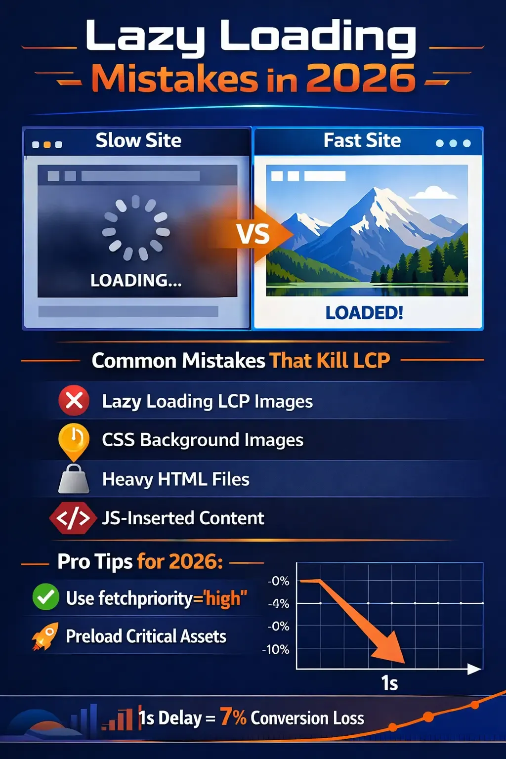 Why Lazy Loading Can Slow Your Site in 2026: Common Mistakes That Kill LCP