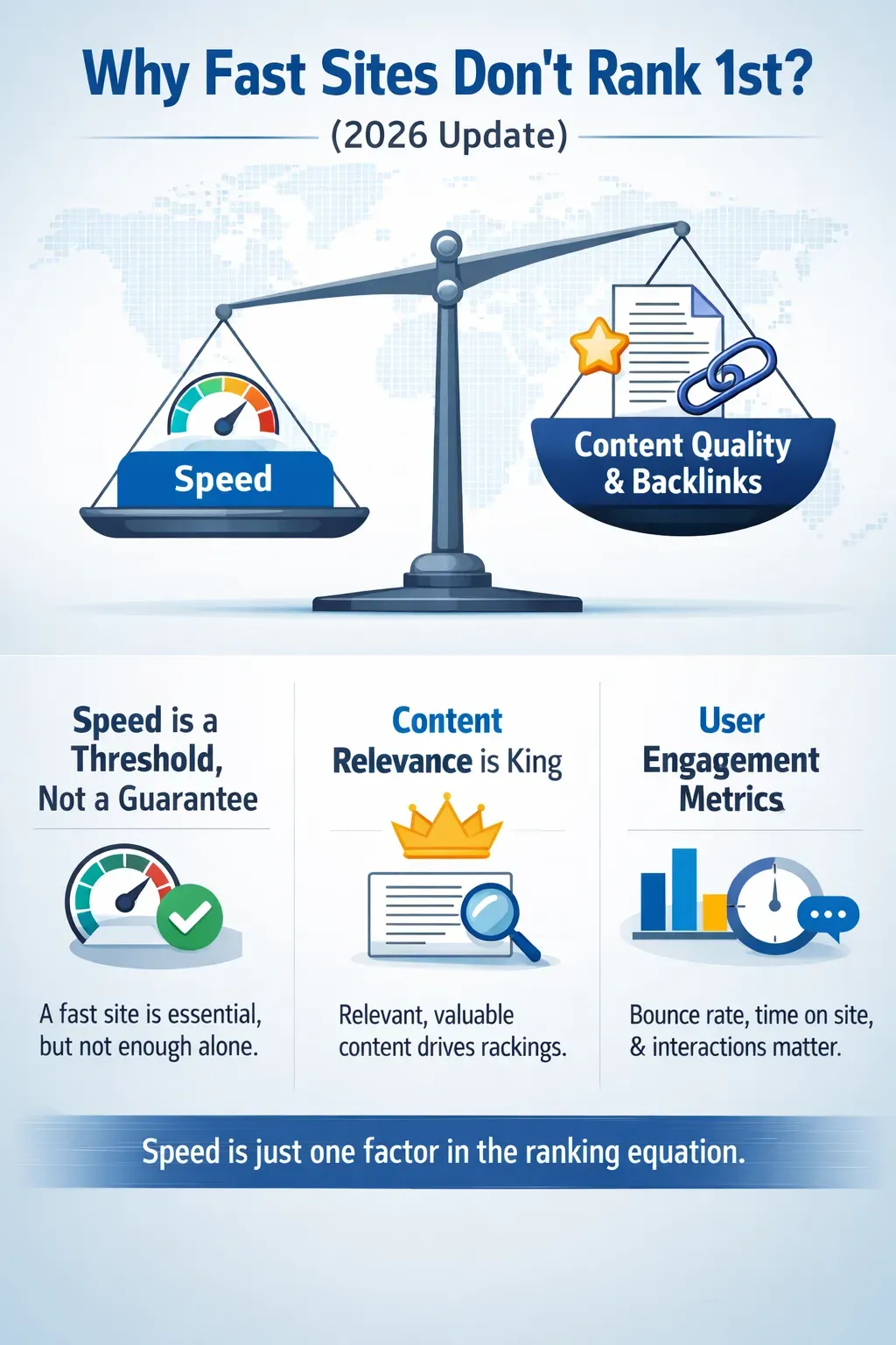 Why Fast Sites Don’t Rank 1st? 2026